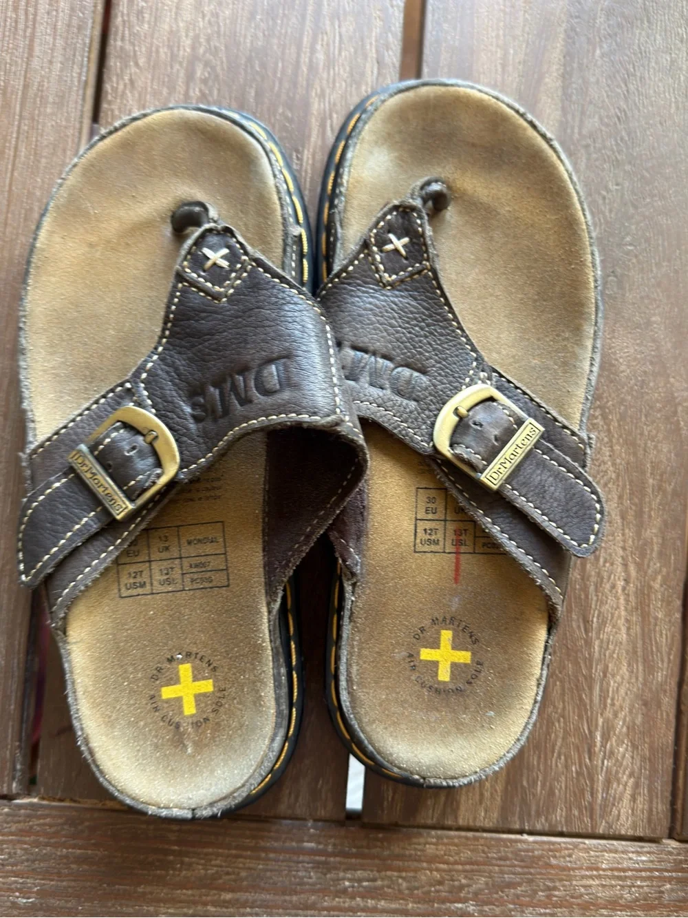 Dr. Martens Brown Leather Kids Sandals